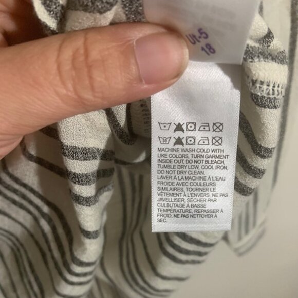 NWT Lucky Brand Boho Peasant Blouse Button Down Casual Women's Top - Size L - Picture 6 of 7